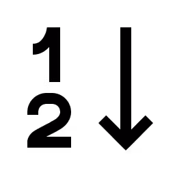 Sort Numeric Down Solid